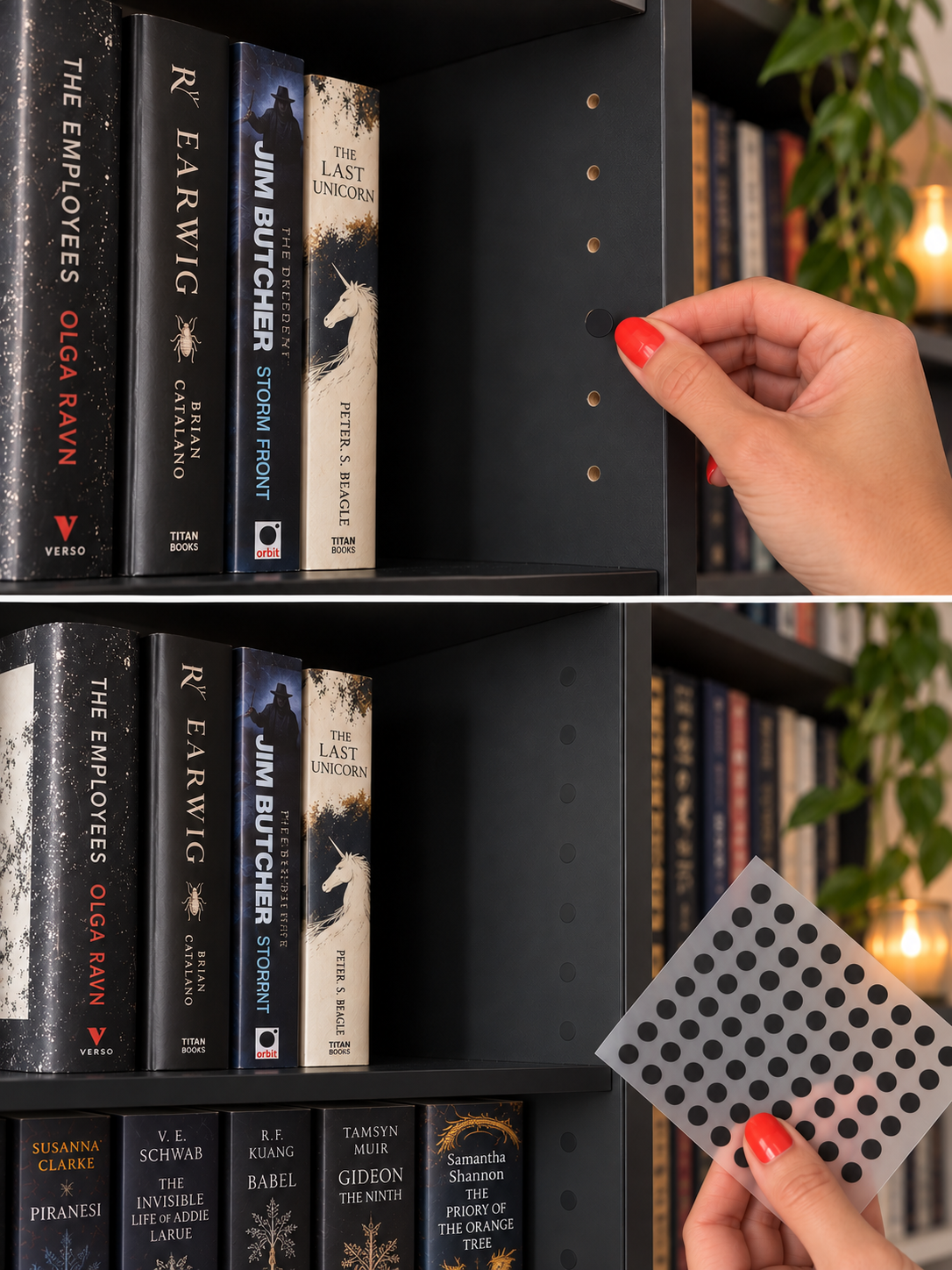 Bookcase Hole Cover Stickers