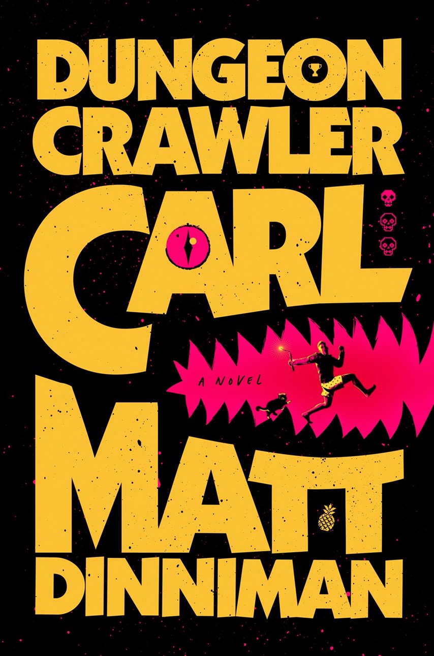 Book cover of 'Dungeon Crawler' by Carl Matt Dinniman with a stylized character and text design.
