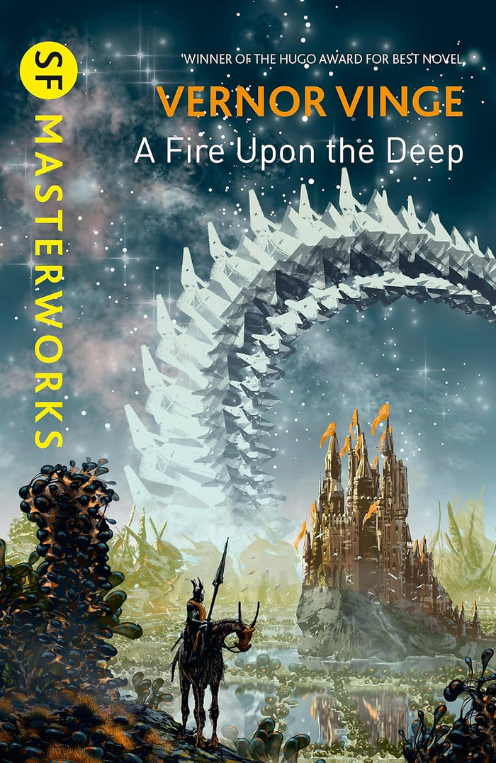 Book cover of A Fire Upon the Deep by Vernor Vinge