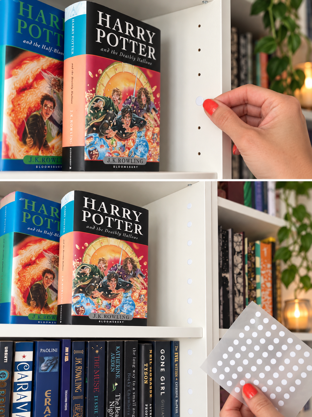 Bookcase Hole Cover Stickers